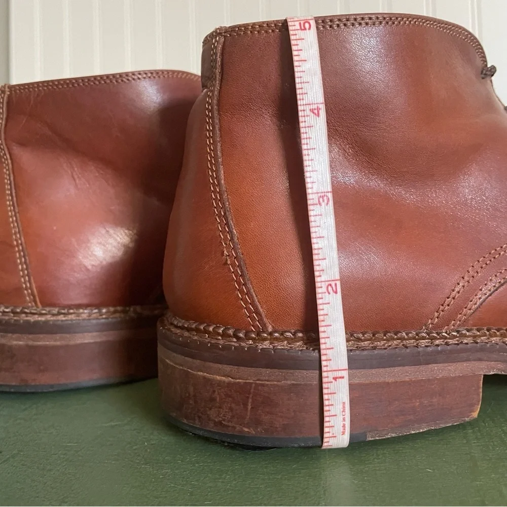 Barefoot Triple Stitched/Handmade Desert Boots in Cognac Leather *Italy*